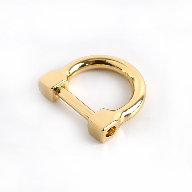 Meetee 13 x 24mm 4/10 st metall d-ring spänne väska rem spänne justerbar skruv bagage anslutning handtag krok gör det själv hårdvara tillbehör: 13mm-10 st / Ljusguld