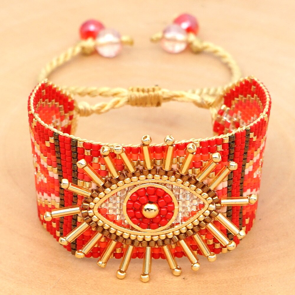 ZHONGVI Evil Eye Bracelet For Women Trendy Jewelry MIYUKI Lucky Pulseras Mujer Moda Unique Bracelets Handmade Loom Woven: 4