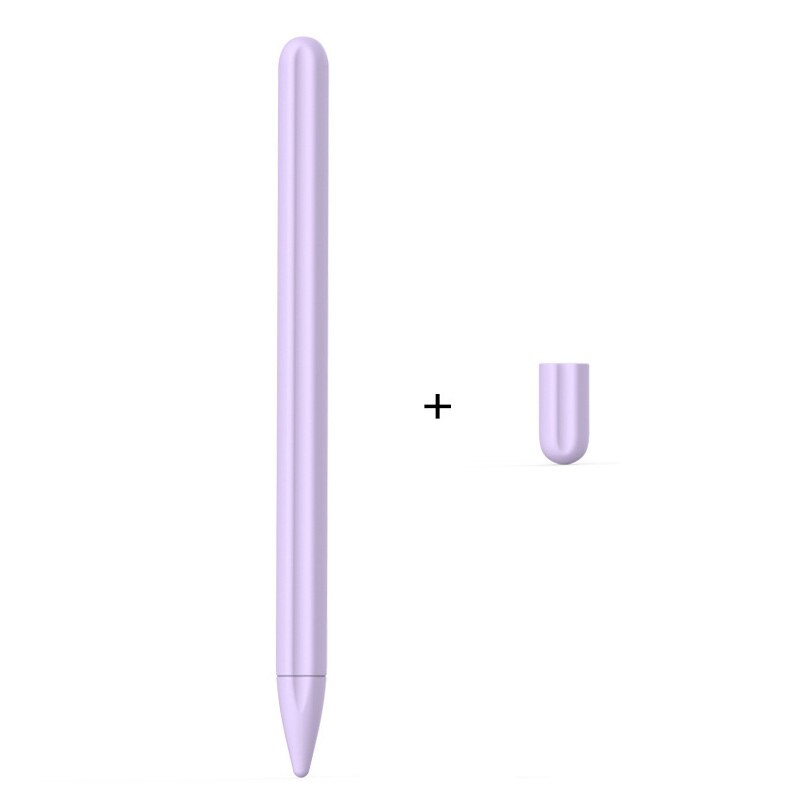 Til huawei m-blyant taske blød silikone stylus pen cover til huawei blyant beskyttende skridsikker pen shell tablet pen ærme: Lilla sag