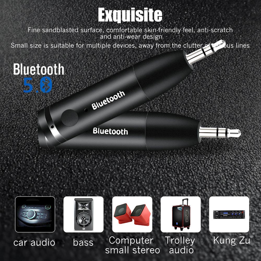 Interface Bluetooth 5.0 3.5mm AUX Stereo Receiver FM Transmitter for car TV PC Wireless Audio Adapter