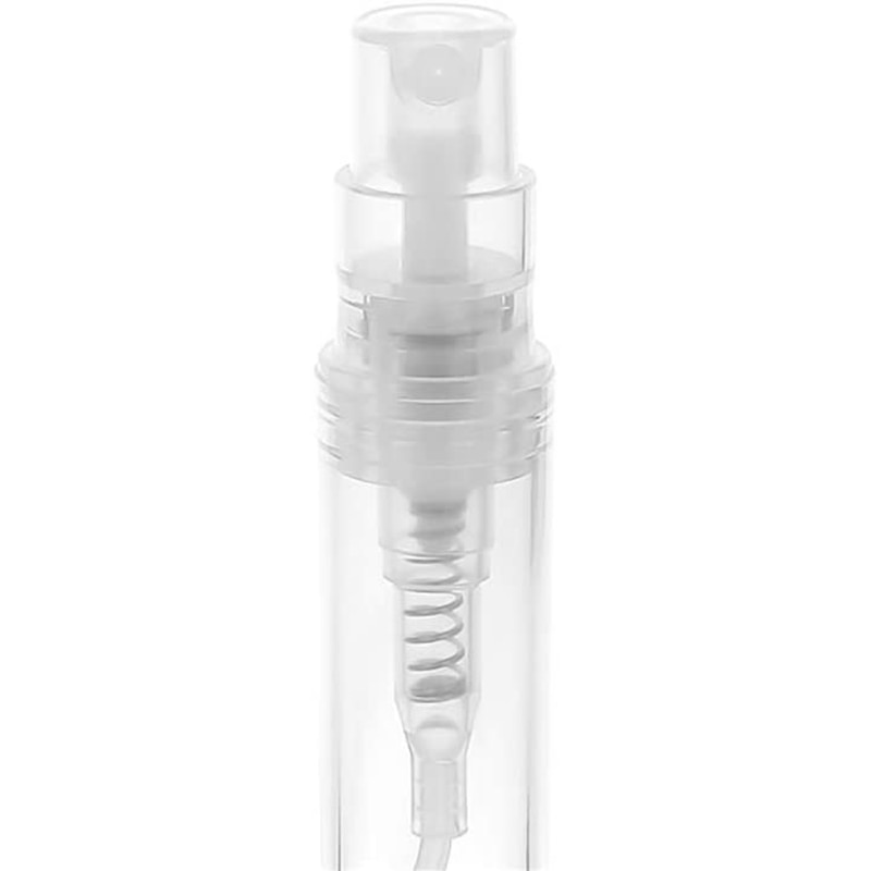 Botella pulverizadora de plástico, atomizador, pulverizador, contenedor de artículos de tocador para perfume, cosméticos, 2 ml, transparente