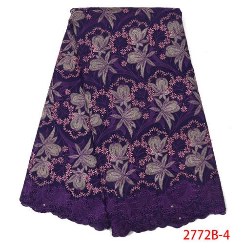 Swiss Voile Laces Nigerian Lace Fabric African Kano Cotton Lace for Women KS2772B-1: Picture 4
