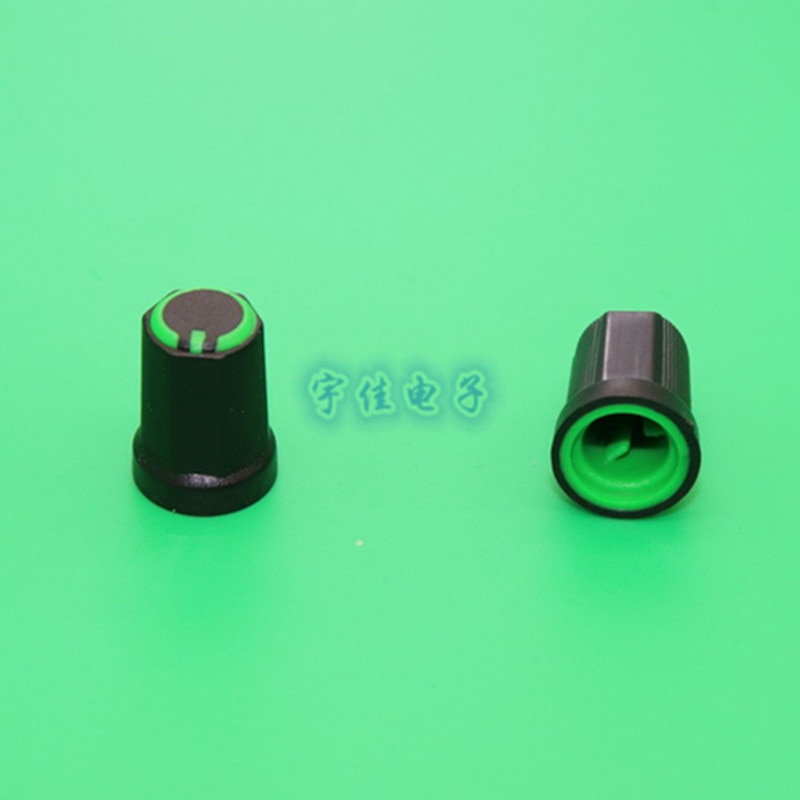 10 Piece 12 * 16.5mm plastic knob half handle D-shaped inner hole 6mm potentiometer switch adjustment 90 ° indicator knob