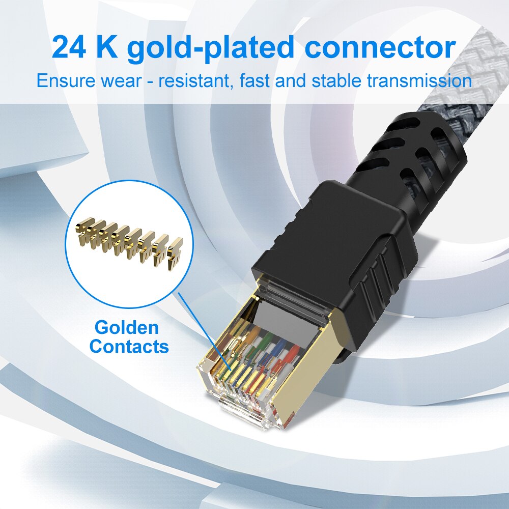 Ethernet Cable Cat7 Lan Cable UTP CAT 7 RJ 45 Network Cable RJ45 Cat7 Internet Cable Patch Cord for Modem Router Cable Ethernet