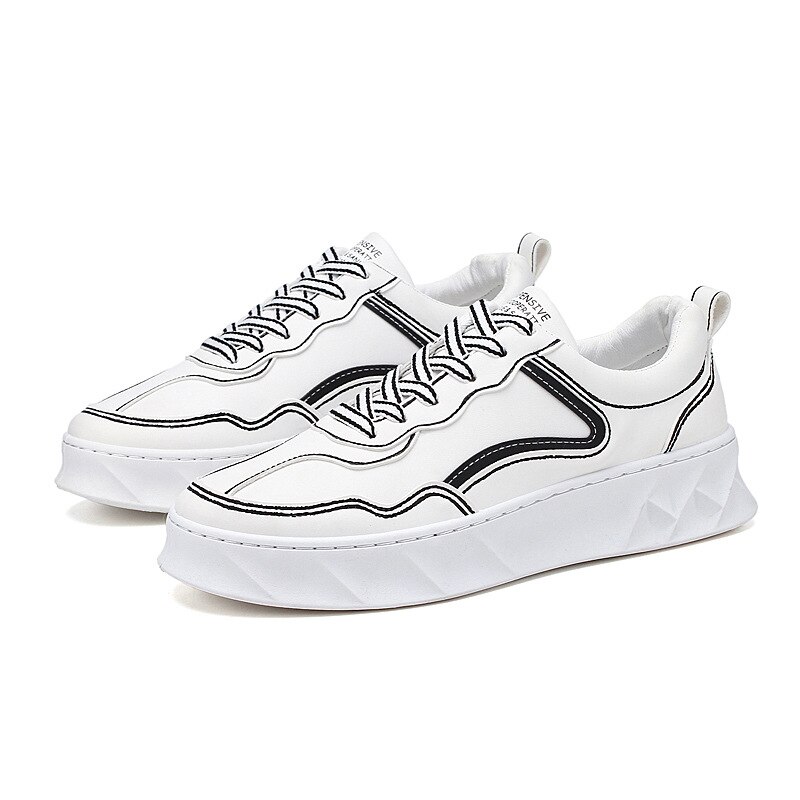 Refafa stilfulde fritidssko til mænd gule sneakers sort hvide gåfodtøj åndbart mesh sneakers mænd sko