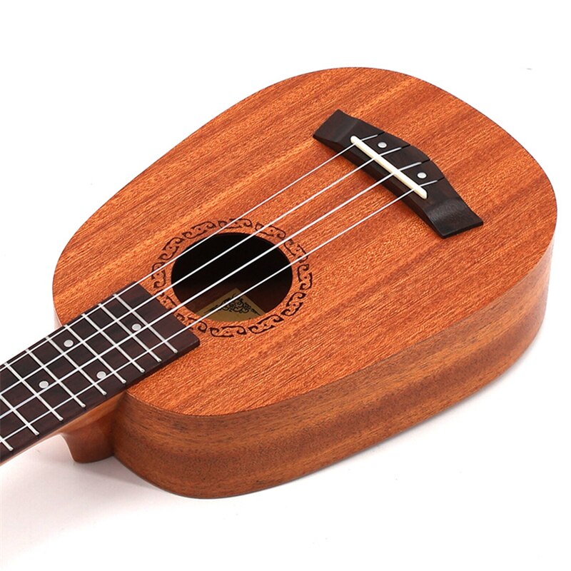 Petit Ukulele en forme d&#39;ananas de 21 pouces, Soprano, Uku, , 4 cordes, instrument de musique, touche en bois de rose