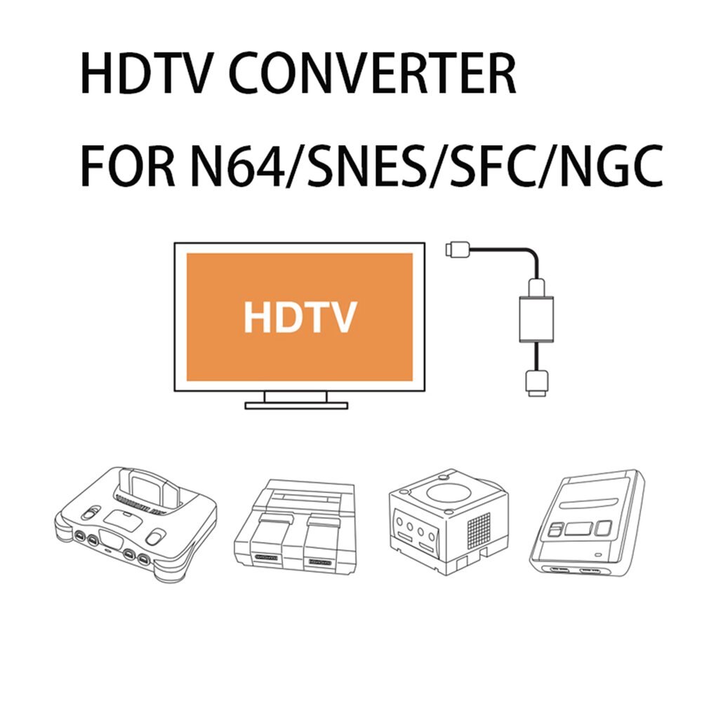 1080P-HDMI Adapter Converter HD Cable For Nintendo 64/SNES/NGC Gamecube Console Hdmi Signal Output Adapter