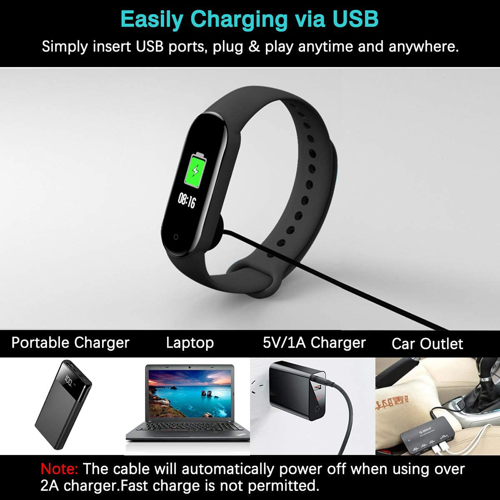 Magnetische Ladegeräte für Xiaomi Mi Band 7 6 5, USB Ladekabel für MiBand 4 3 2 Reinem Kupfer Ader Netzkabel Smartband Ladegerät.