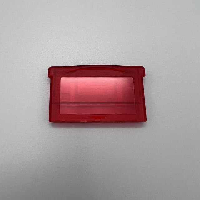 Plastic shell for GBA game card cartridge shell cover replacement part: Clear red