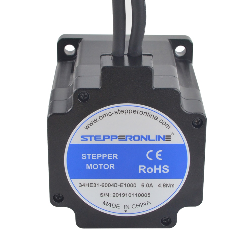 Nema 34 Closed Loop Stepper Motor 4.8Nm Encoder 1000CPR 6A 2 Phase 4-lead 86 CNC Stepping Motor 14mm Shaft