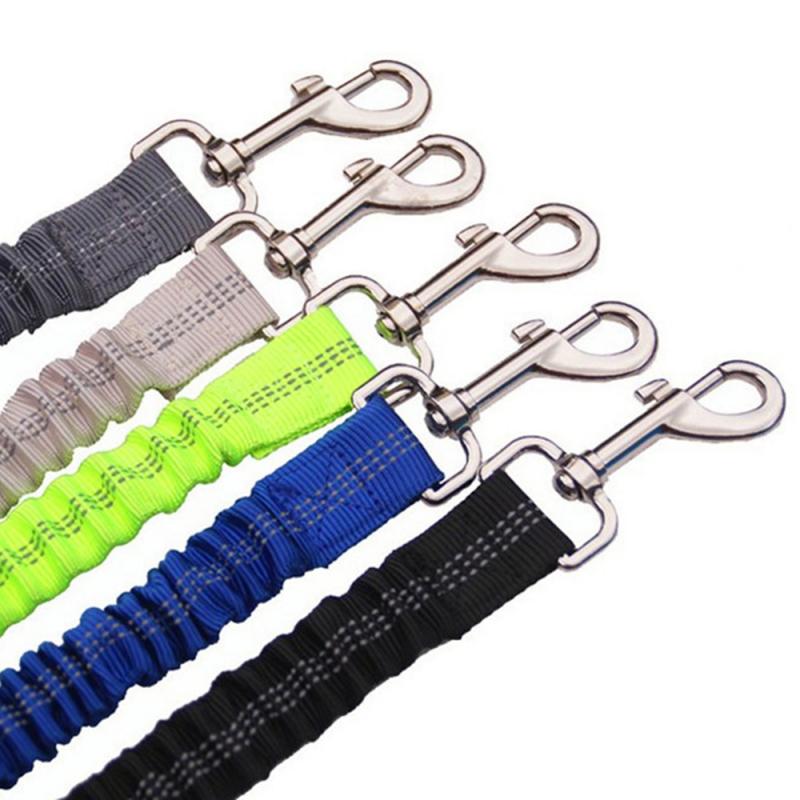 1Pcs Leiband Voor Hond Puppy Honden Kraag Verstelbare Elastische Reflecterende Huisdier Autogordel Autogordel Dierbenodigdheden reizen Clip M