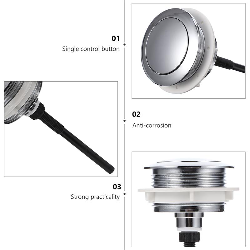 1pc Plastic Flush Toilet Water Tank Push Button Hole Cistern Lid Rod Universal Toilet Button Cover Switch Bathroom Accessories