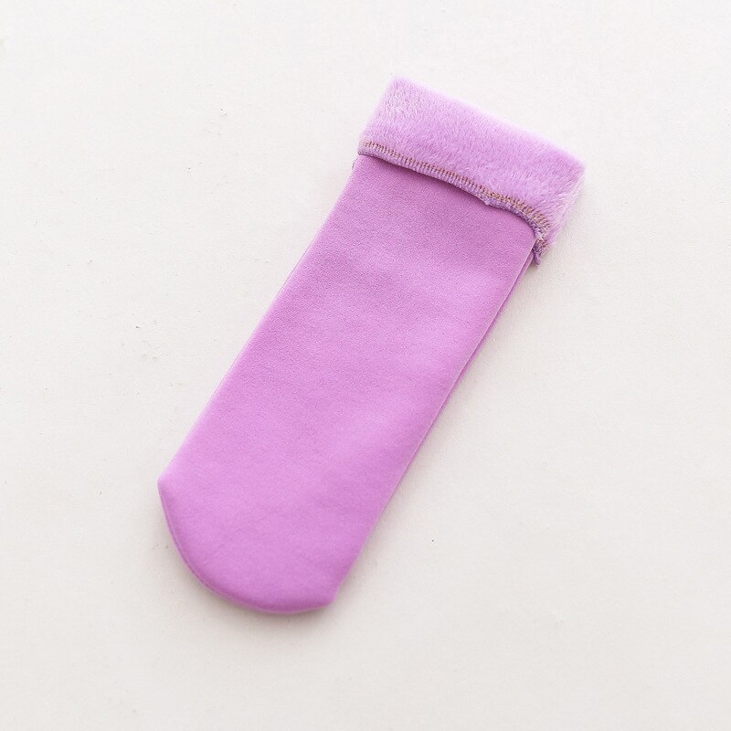 Inverno Caldo di Modo Ammucchiati Calzino Del Bambino Chridren Solido di Colore Della Caramella per Bambini da Neve Calzini E Calzettoni Aggiungere Velet Pavimento Caldo Calzino per Le Ragazze