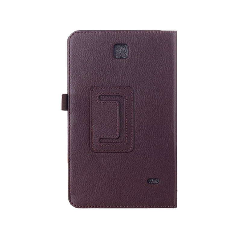 Samsung Galaxis Tab 4 7.0 zoll sm -t230 t231 t235 litschi-aufbringen kippen ledertasche faltbare halterung Tablette-abdeckung: Braun