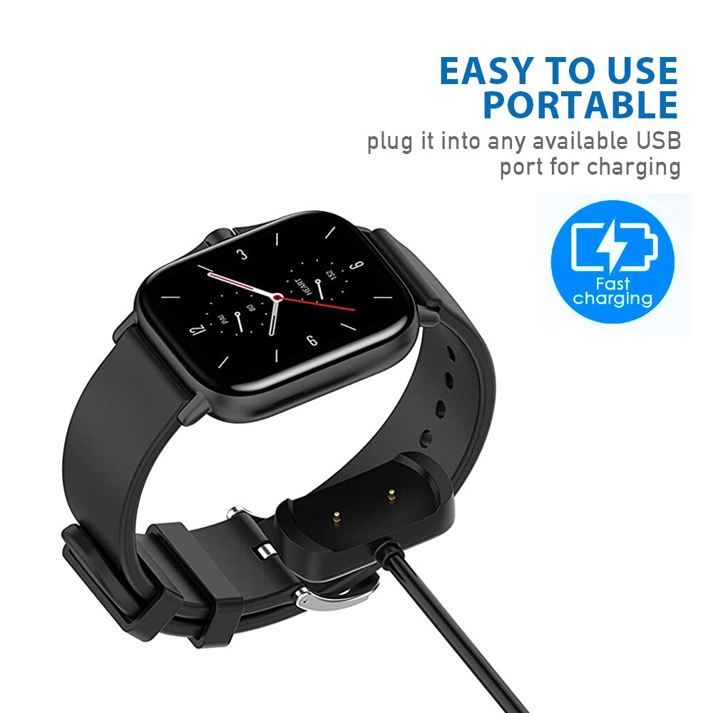 Cable de carga para Amazfit GTS 2 Mini t-rex Pro GTR 2 2e, soporte de cargador para Amazfit Bip U/POP/Zepp E, adaptador magnético fijo