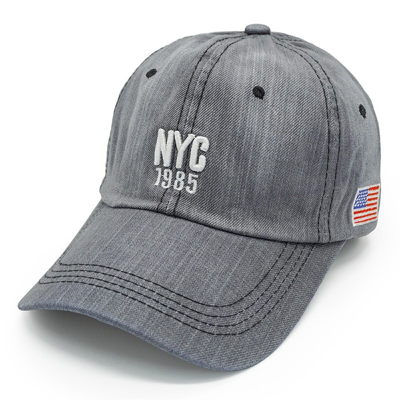 NYC Denim Baseball Cap Mannen Vrouwen Borduren Brief Jeans Snapback Hoed Pet Zomer Sport VS Hip Hop Cap gorras