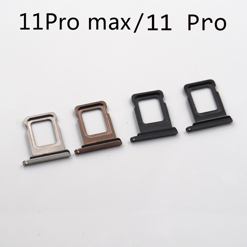 Single/ Dual For iPhone 11 Pro Sim Card Tray Slot for iPhone 11pro Max with free Open Eject Pin Key Can print IMEI