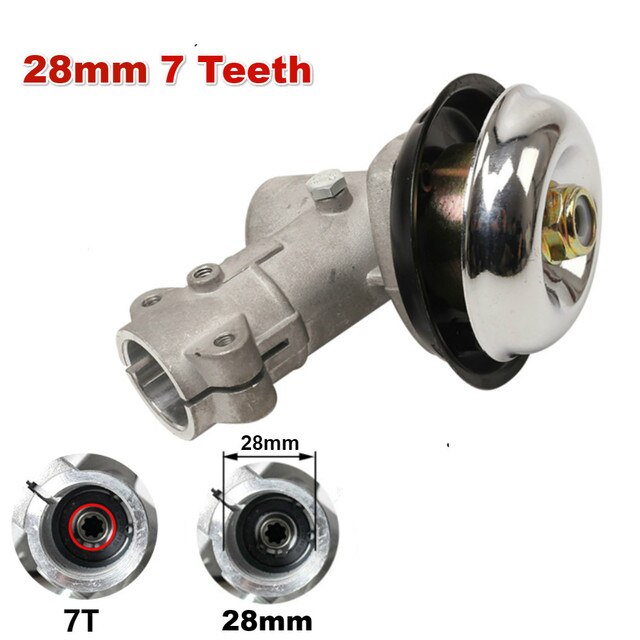 26mm/28mm Trimmer Gearbox Gearhead Brushcutter Grass Trimmer Replace Gear Head Lawn Mower Parts Gardening Tool 7 9 Teeth: 28mm 7T