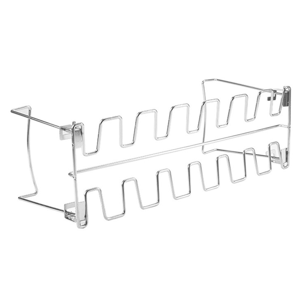 Draagbare Grillen Mand Mesh Clip 14 Slot Rvs Bbq Rib Plank Non-stick Barbecue Kip Vleugel Been Rack