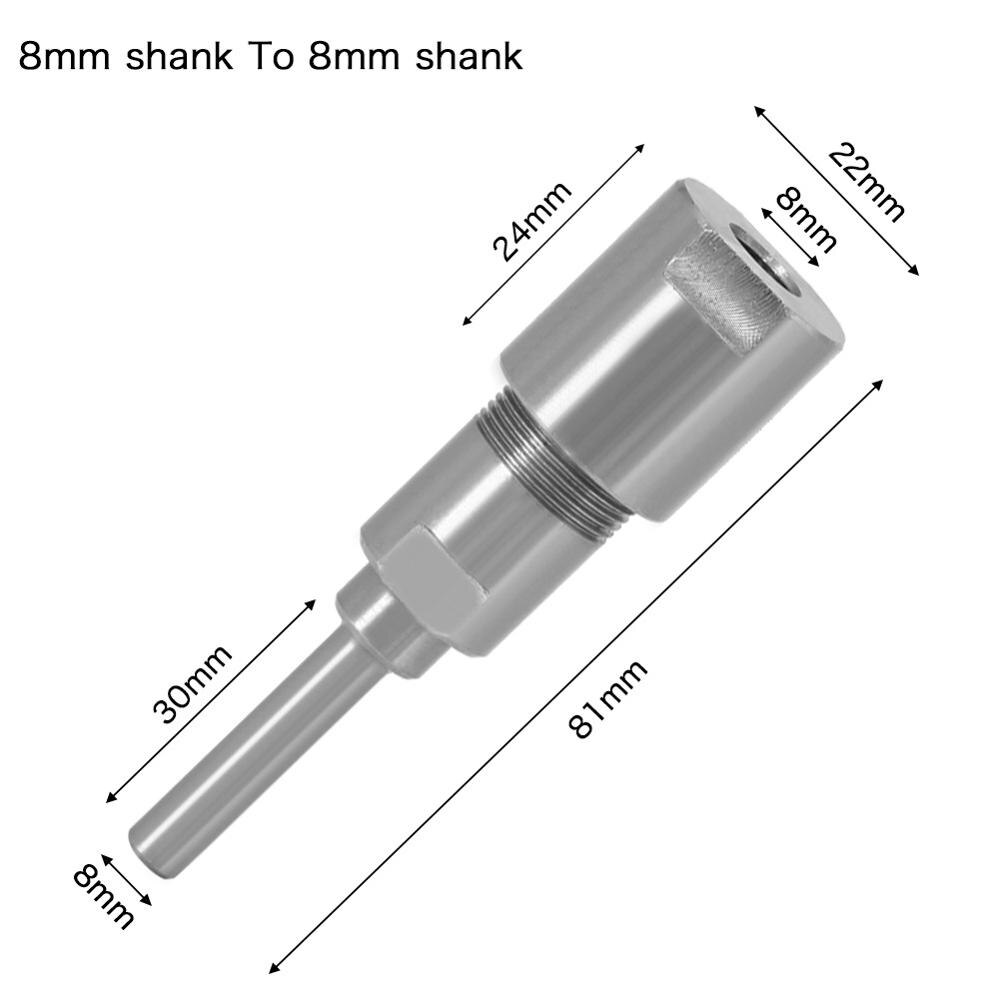 1/4 "8mm 12mm 1/2" frez trzpieniowy przedłużenie Collet grawerowanie rozszerzenie frezarka nóż robić drewna: Pomarańczowy
