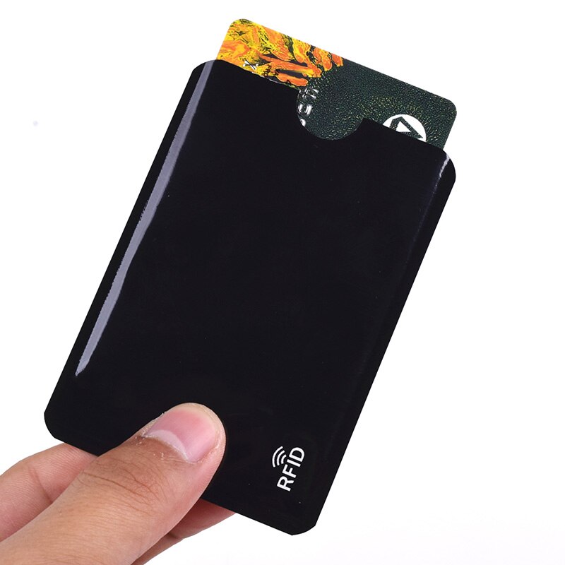 5PCS RFID porta carte di credito anti-scansione tasca in alluminio metallo sottile protezione della carta di credito portafoglio di sicurezza custodia per carte di moda