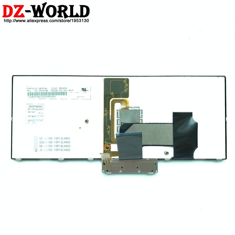 original Japanese Backlit Keyboard for Lenovo Thinkpad X1 1291 1293 1294 Laptop Japan Backitght Teclado 04W2788