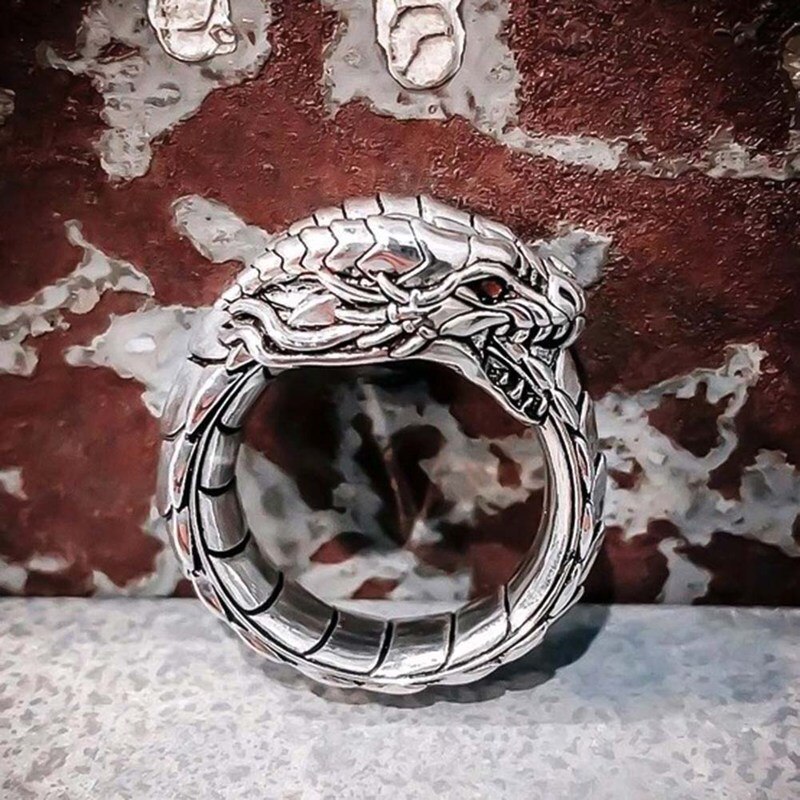 Viking retro gótico punk rock hip hop anéis masculinos na moda dragão anéis jóias acessórios presente de aniversário