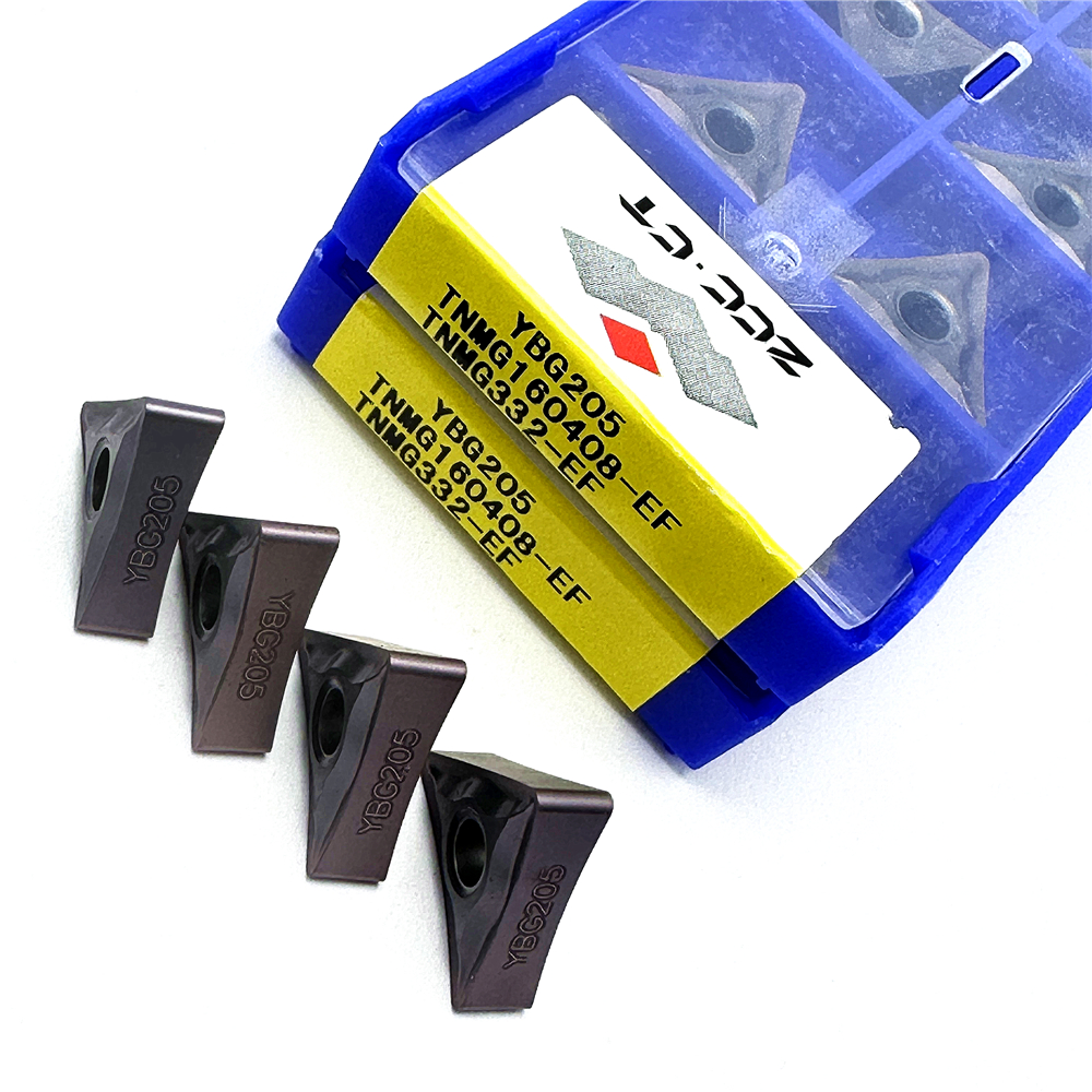 Zcc.ct Insertar TNMG 160404 TNMG 160408 TNMG 220404 TNMG 220408 -EF YBG205 Inserto de carburo Piezas de acero Procesamiento de torno de acero inoxidable