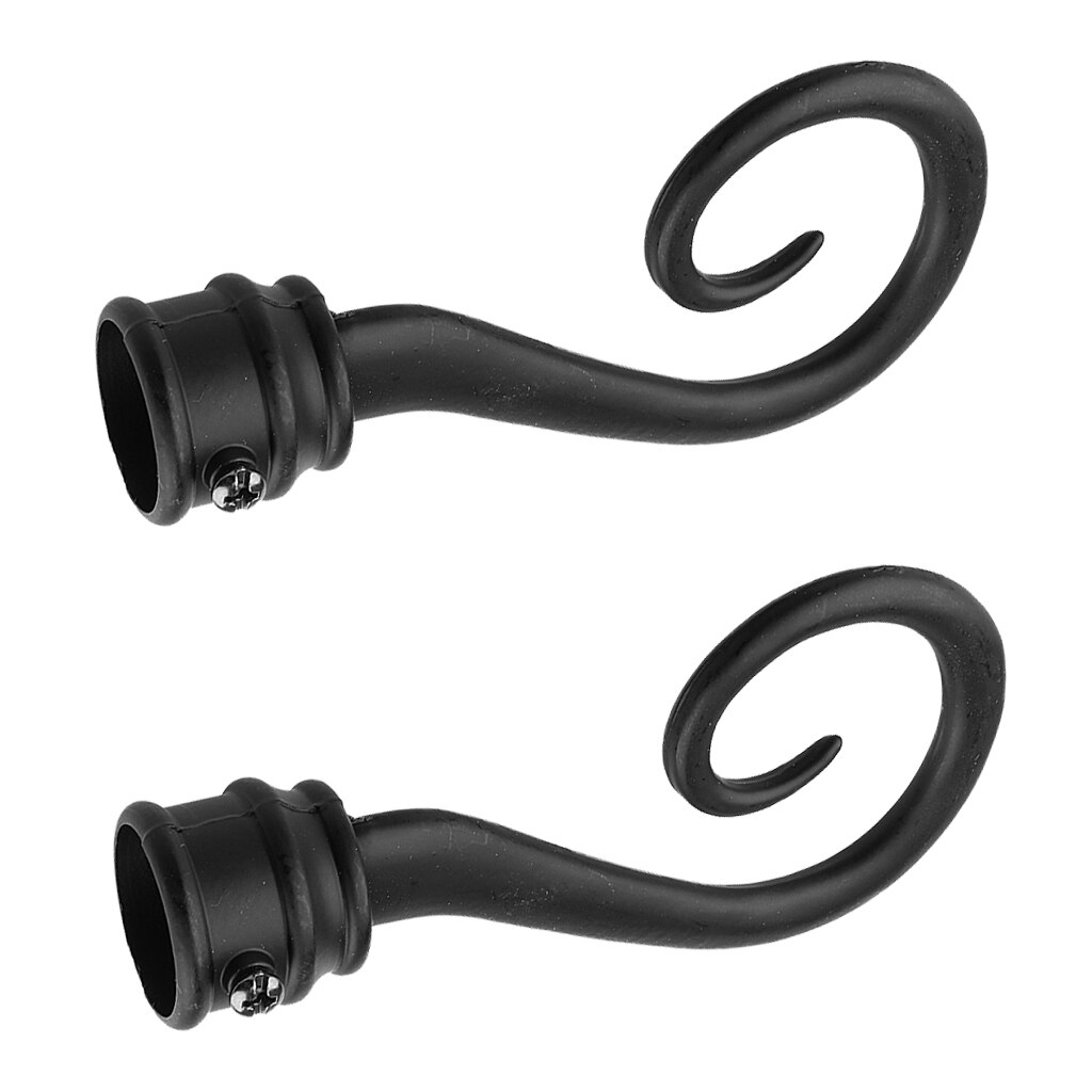 2x Assorted Decorative Window Curtain Pole End Drape Rod Finals Head with Inner Dia. 22mm