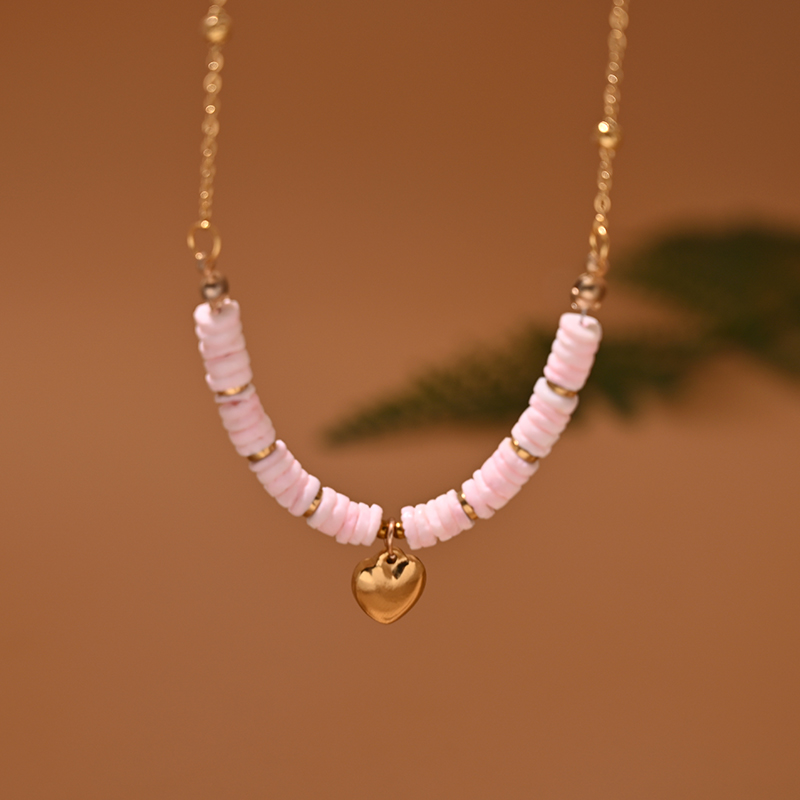 Collier Ras du Cou en Acier Inoxydable pour Femme, Coquille Naturelle, Cœur, Étoile, Bijoux d'Été: Cobalt violet