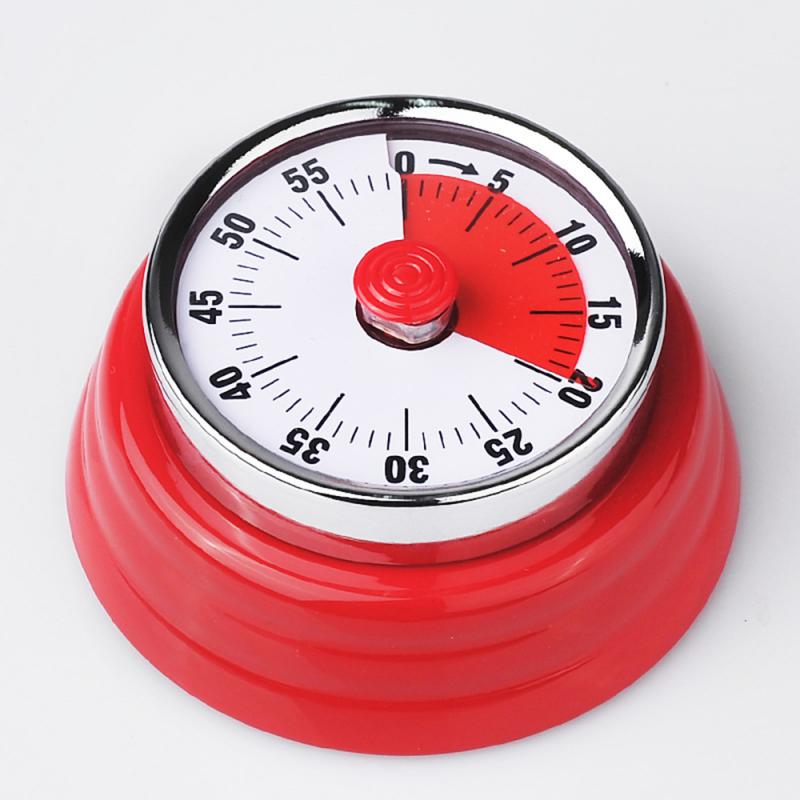 Kitchen Timer 60 Minutes Count Square Cooking Up Alarm Sleep Temporizador Clock Mechanical Stopwatch Alarm Down Office Meeting: red