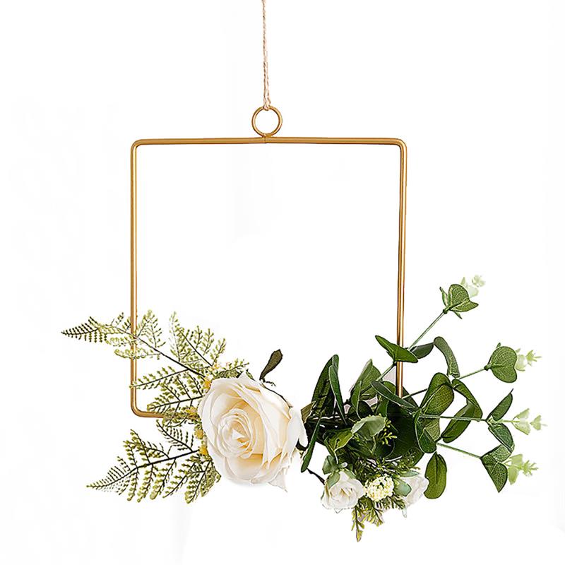 Criativo tapeçarias de parede ins vento ferro metal flor quadro parede-montado banquete decoração simulação flor casa pingente: 07