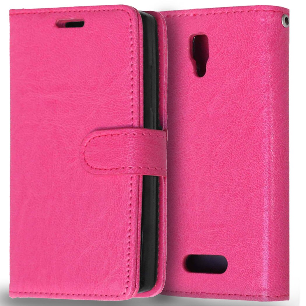 For Lenovo A2010 Phone Bag Book Cover Wallet PU Leather Bag Flip Case For Lenovo A Angus2 Phone Skin Case With Card Holder: Rose