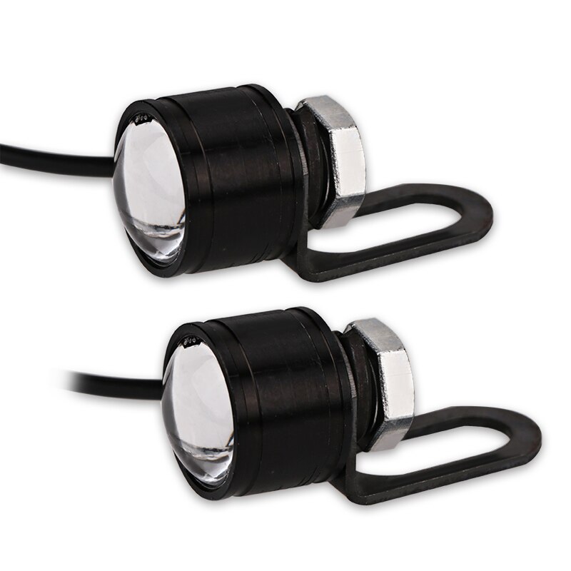2 stk motorcykel led strobelys blink advarselsbremselys 12v spotlight fish eye linse lampe rav rød blå dekorativ lampe