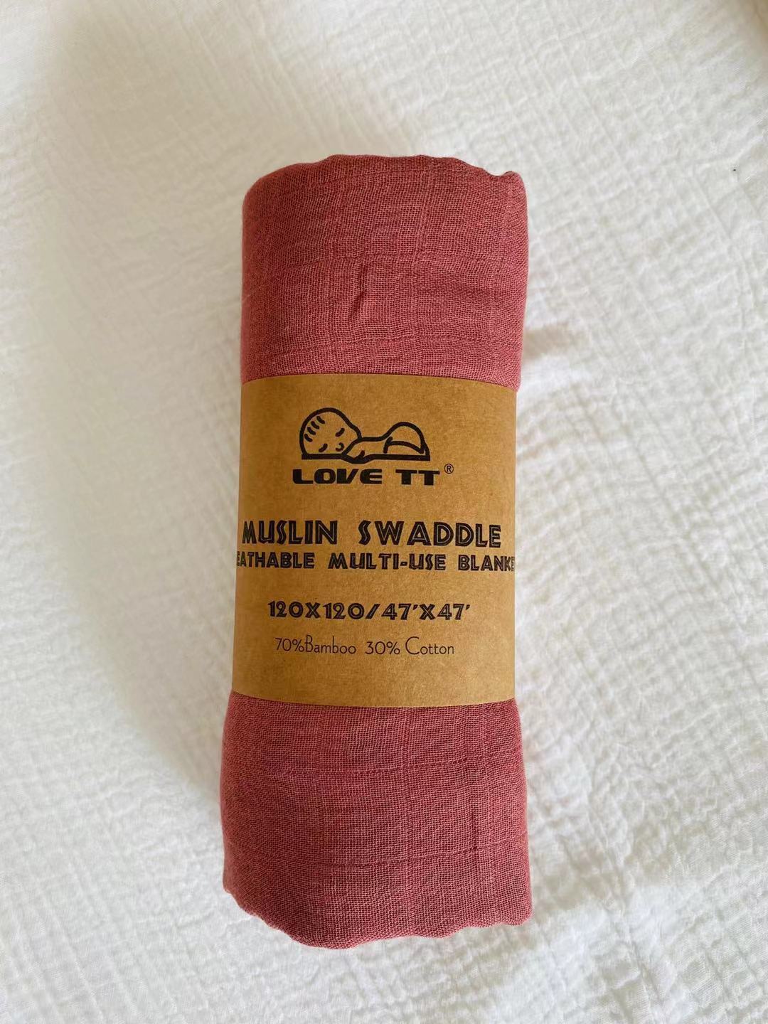 120X120CM Muslin Blanket Cotton Baby Swaddle Soft Newborn Blanket Bath Towel Gauze Quilt Infant Wrap Sleepsack Stroller Cover: 12