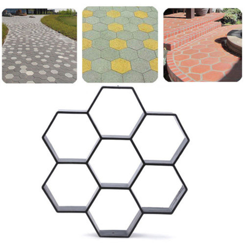Tuin Bestrating Mal Hexagon Path Lopen Bestrating Beton Mould DIY Handmatig Bestrating Cement Baksteen Stone Road Mold Voor Road