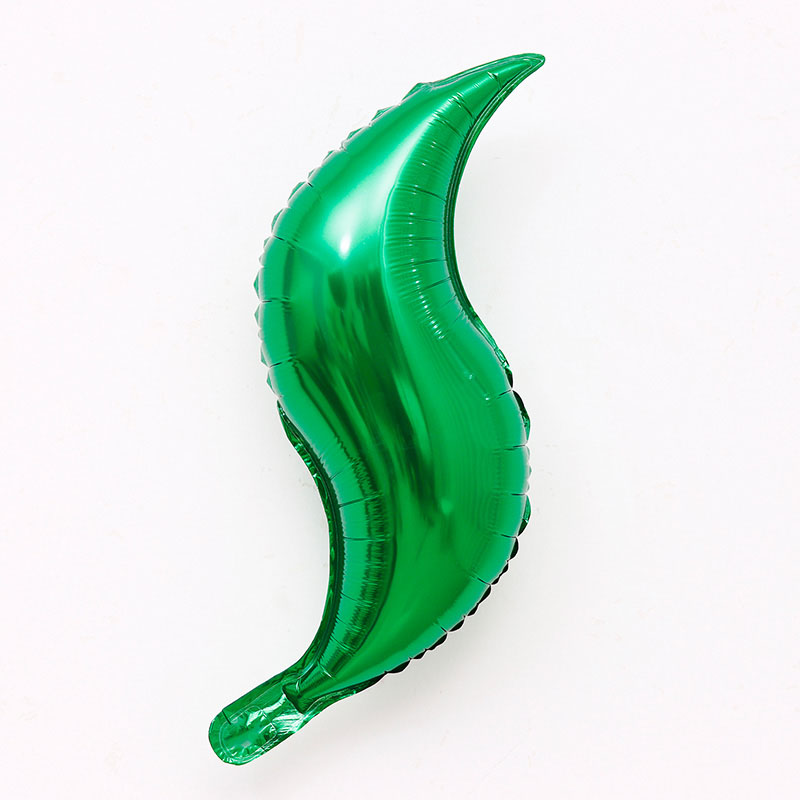 Globos de aluminio en forma de S con forma de flor y llama ondulada, 6 uds., 18/24 pulgadas, bricolaje, cola de sirena, decoración de boda, de cumpleaños, espectáculos: Verde / 18 pulgadas