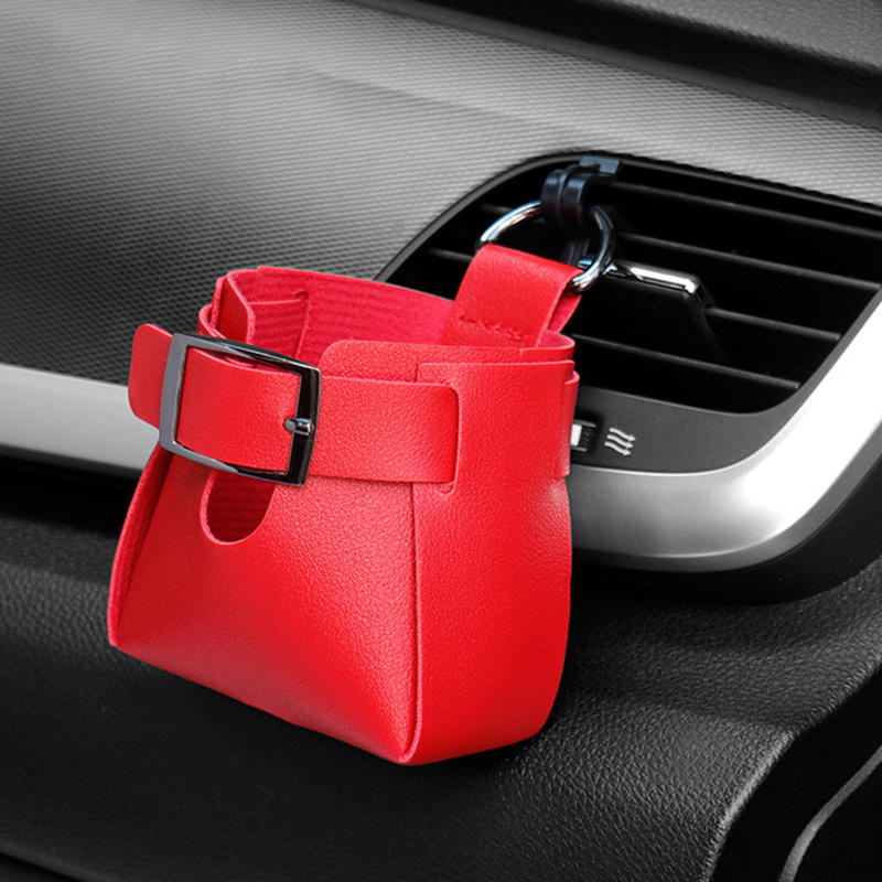 Auto-opbergtas Ontluchter Dashboard Netjes Hangende lederen organizer Box Bril Telefoonhouder Organizer Auto-accessoires: Blauw