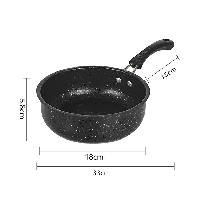 Jævn varme mini stegepande hurtig opvarmning turmalinbelægning omeletpande multifunktionel fortykket nonstick pande 1pc: Gul
