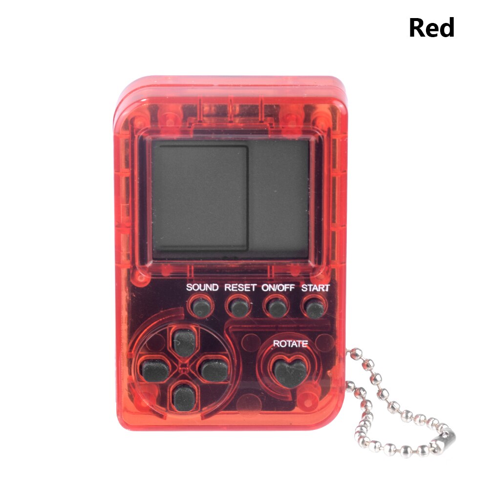 Mini Console Game Machine Childrens Handheld Nostalgic Mini Game Console With Keychain Classical Game Kids Children: Red