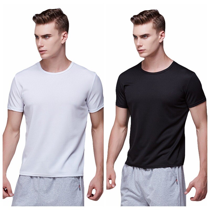 Anti-smutsvattentät män vandring fläcksäker t-shirt hydrofob andas antifouling snabbtorkande topp kortärmad