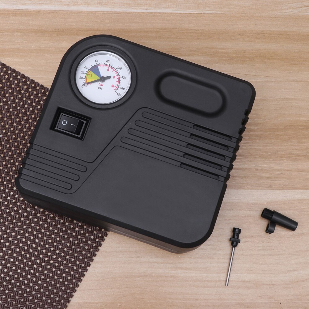 12V-6A Portable Portable 12V Car Auto Electric Air Compressor Tire Inflator Pump High Pressure Inflator Air Compressor Black (12