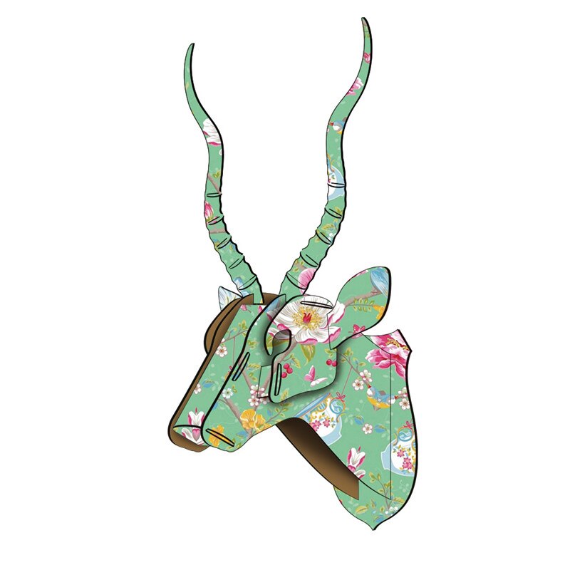 3D Dierenkop Muur Mount Herten/Eenhoorn/Rhino Hoofd Houten Diy Speelgoed Kinderkamer Muur Opknoping Decoratie Verjaardag kerstcadeau: 14