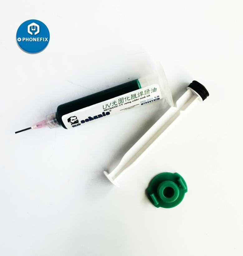10CC Mechanic UV Solder Resist PCB UV curable solder mast for phone repairing PCB BGA after soldering rework: Red