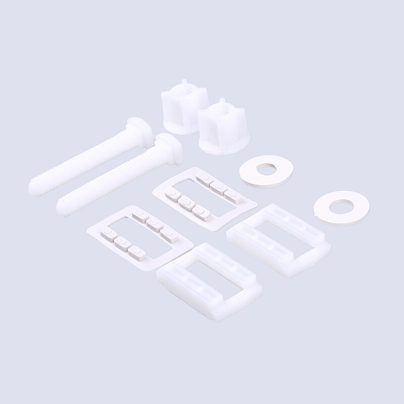 White Plastic Toilet Seat Hinge Bolts Screw Fixing Fitting Toilet Seats Parts Hinge Blind Hole Nut Screws Bathroom Accessories