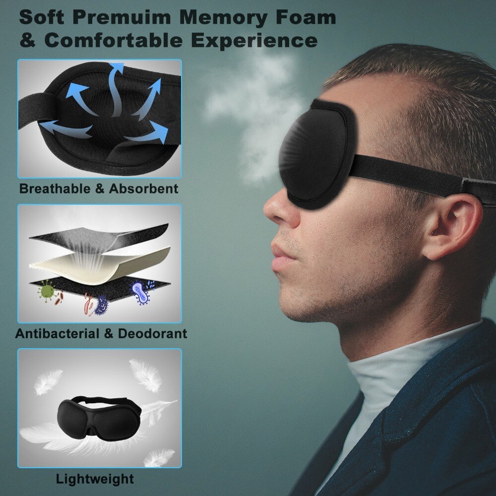 3D Sleeping eye mask Travel Rest Aid Eye Mask Cover Sleeping Relieve Fatigue Light Blocking Sleep Mask
