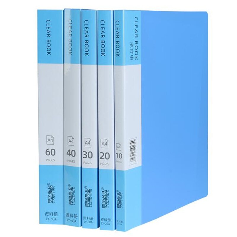 A4 Plastic Budget Binder File Folders For Documents 40/60 Pages Filing Products Office Supplies Desk Stationery Organizer