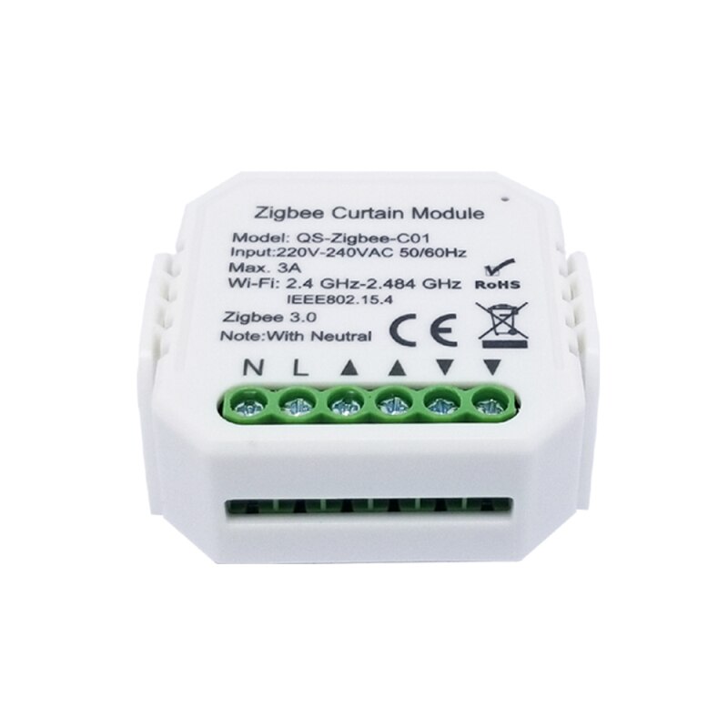 Tuya Smart Life Zigbee Curtain Switch Module For Roller Shutter Blind Motor APP Remote Control Support Google Home Siri Alexa