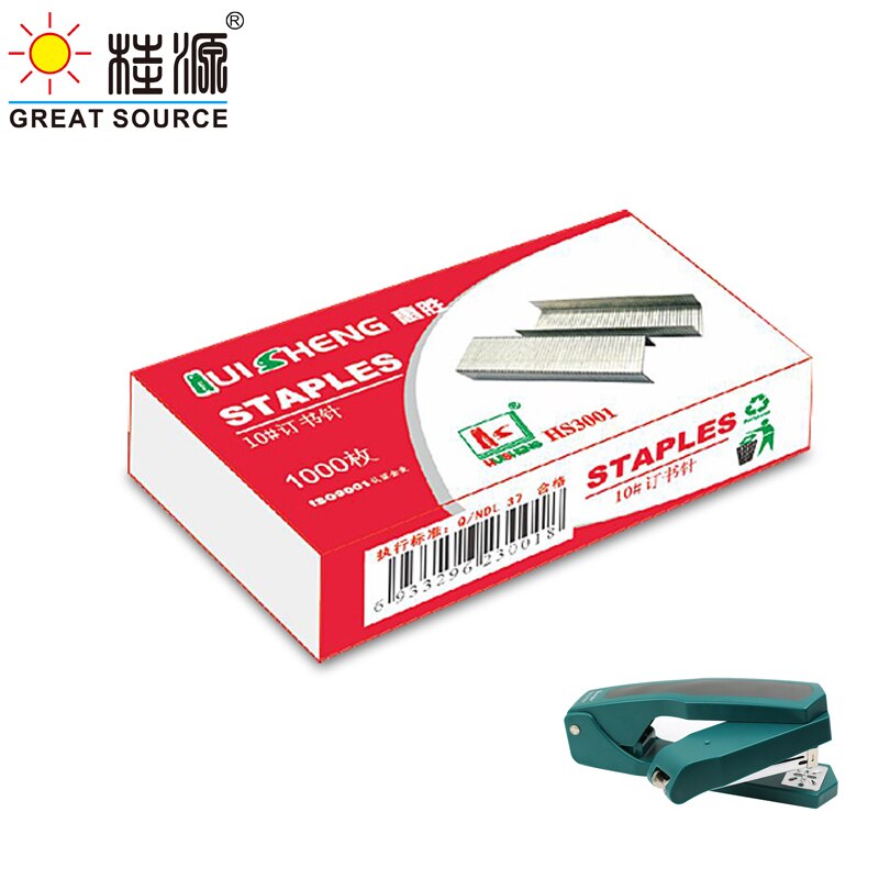 Agrafes métalliques 9mm largeur 5mm hauteur 1000 pièces par boîte (10 boîtes)