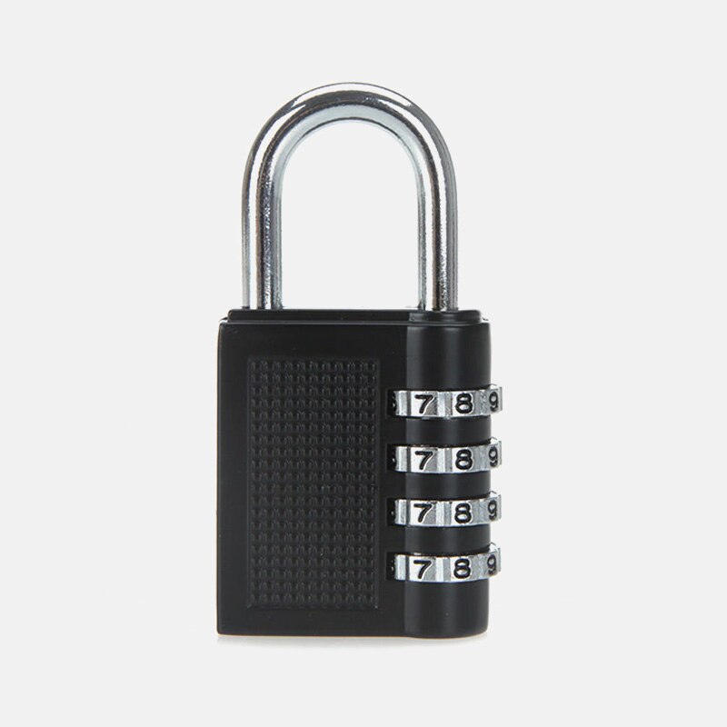 80 * 43 * 14mm Heavy Duty 4 Dial Digit Combination Lock Weatherproof Security Padlock Outdoor Gym Safe Code Lock Black: 2